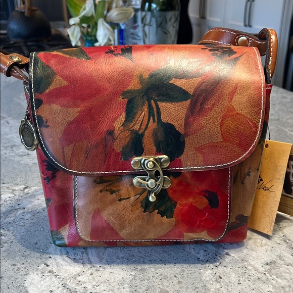 NWT Patricia Nash Leandra Leather Crossbody Bag in Spring Multi - Picture 13 of 13
